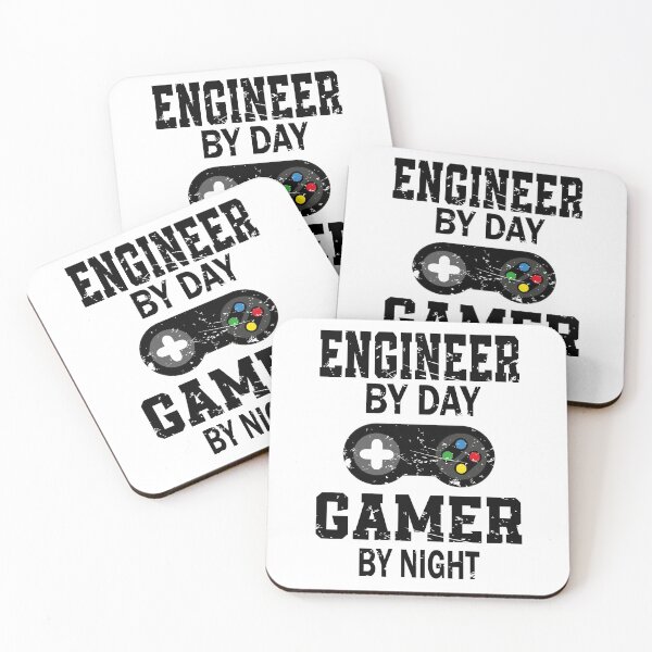Item preview, Engineer by day gamer by night designed and sold by YAHIA-14.