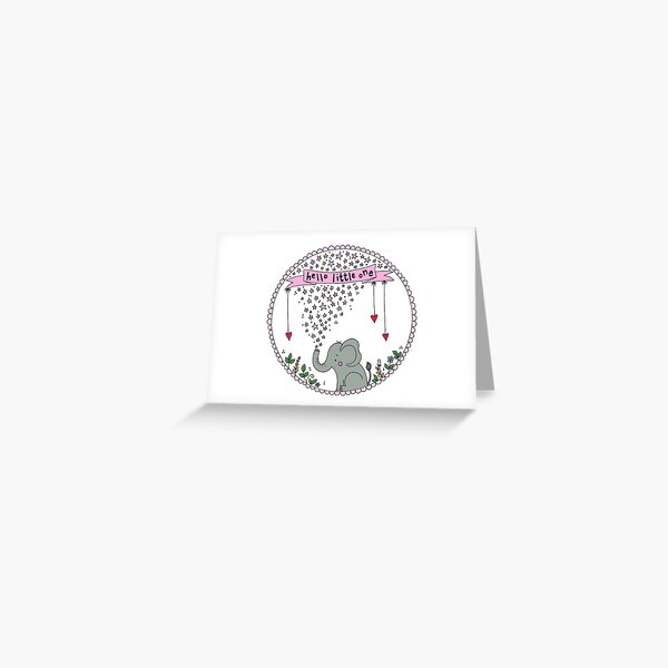 Hello Little One, Baby Elephant, New Baby Greeting Card