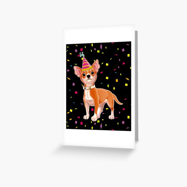 Carte De Vœux Creme Lisse Coat Chihuahua Anniversaire Par Anmlz Redbubble