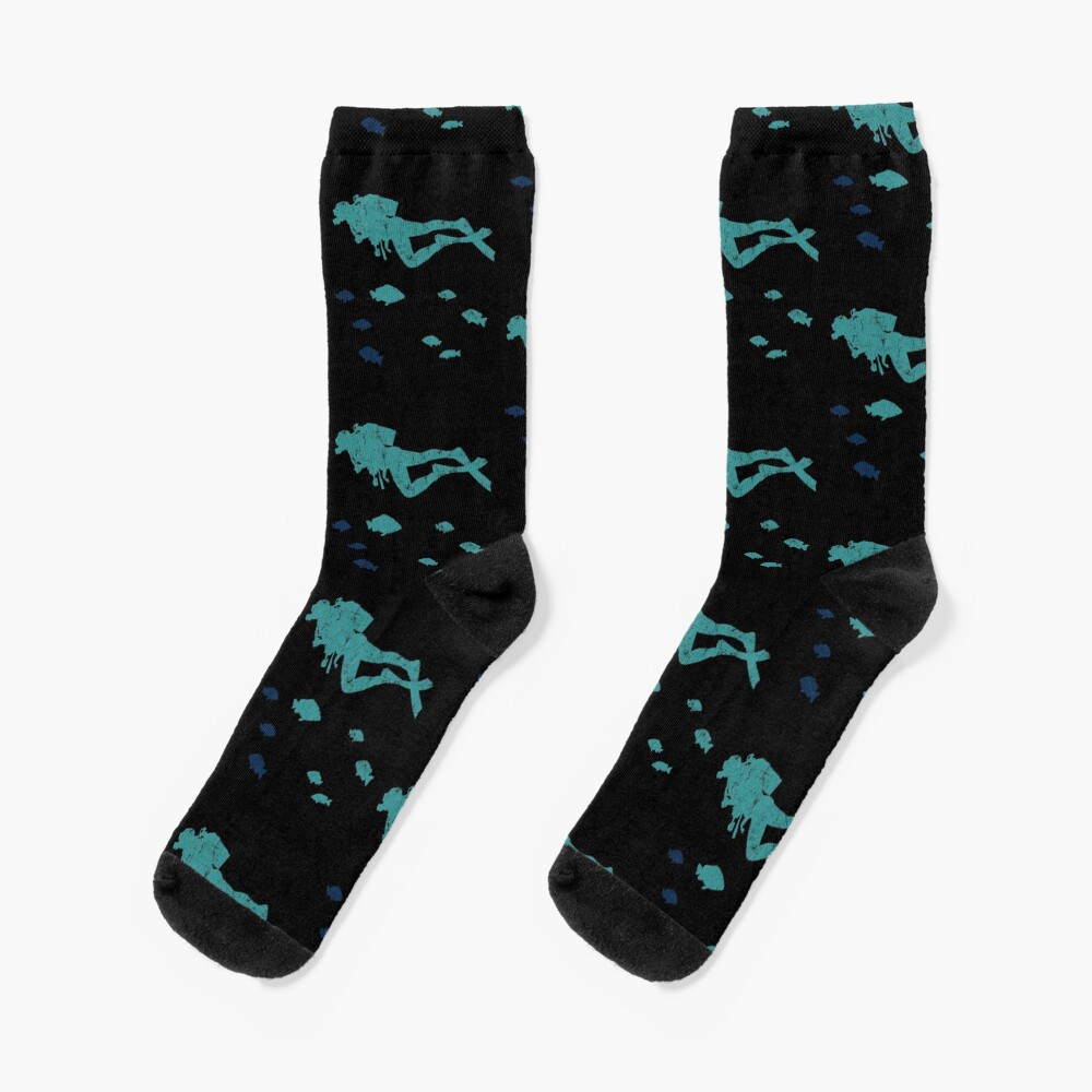 Vintage Scuba Diver Socks