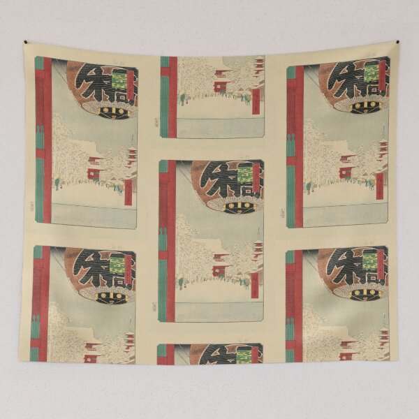 Item preview, Asakusa Temple - Historic Japanese Woodblock Print Design designed and sold by ShopNewDesigns.