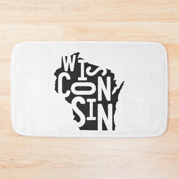 Artikelvorschau, Wisconsin State Design | Abstrakte Wisconsin-Beschriftungsgrafik | Wisconsin Geschenk | Wisconsin Karte entworfen und verkauft von crookedriverusa.