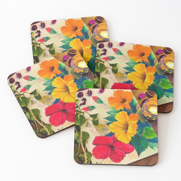 Item preview, Natural flowers with water colors  designed and sold by Hamaridukaan.
