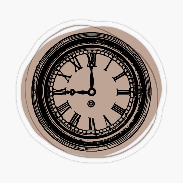vintage clock Transparent Sticker