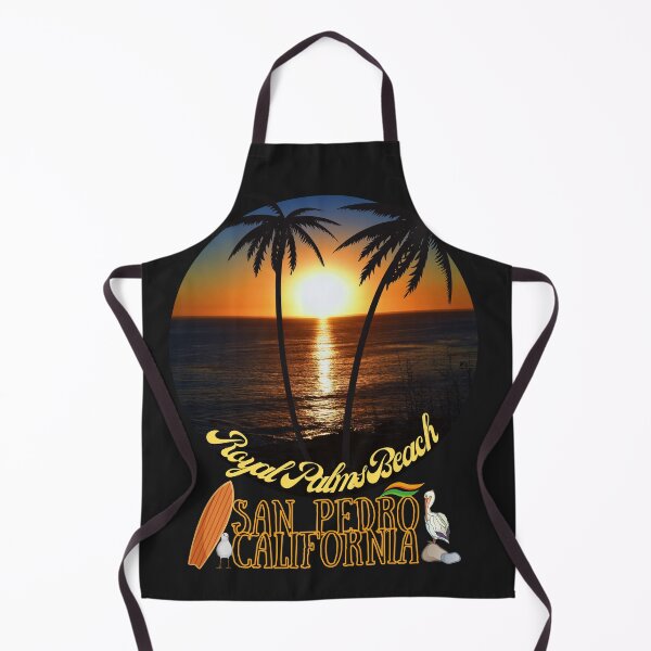 Item preview, San Pedro California Sunset Royal Palms Beach Black Merch designed and sold by concettaellis.