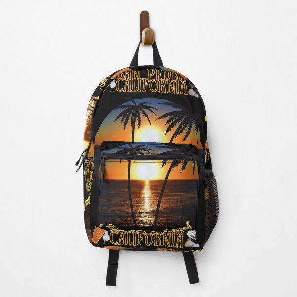 Item preview, San Pedro California Sunset Royal Palms Beach Black Merch designed and sold by concettaellis.