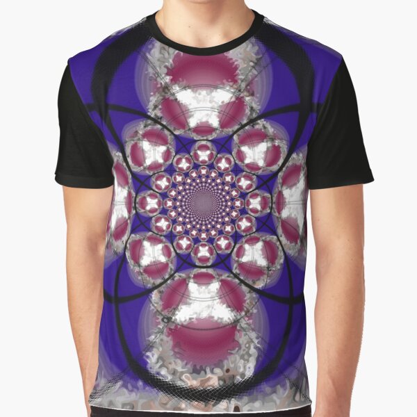 Ugoo Flower Spirals Pattern Graphic T-Shirt