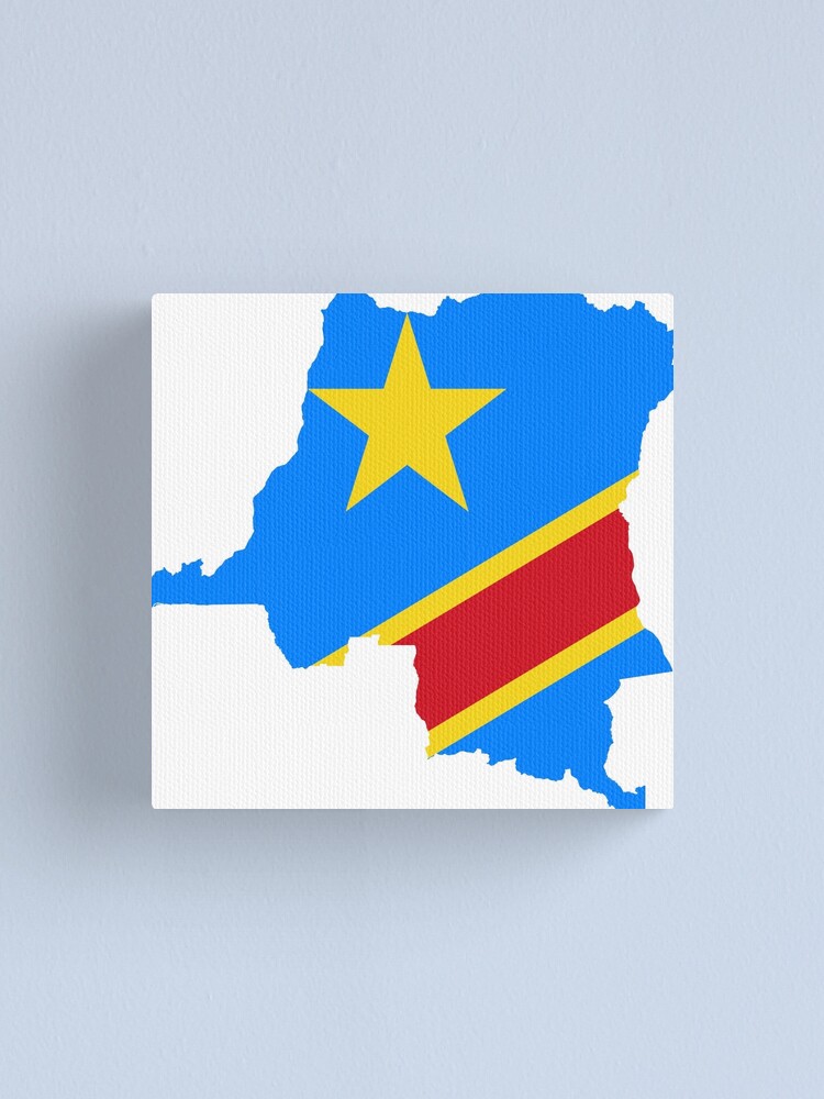 Flag Map Of The Democratic Republic Of The Congo Canvas Print By Abbeyz71 Redbubble