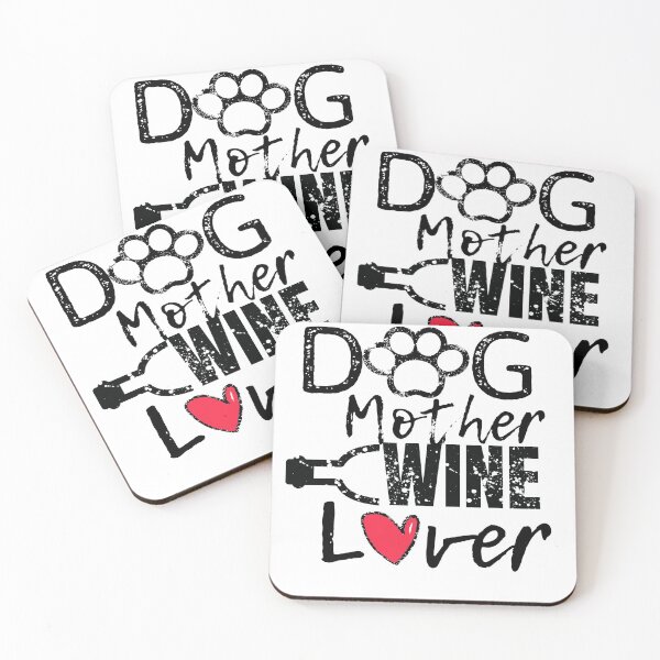 Item preview, Dog Mother Wine Lover Distressed Red Heart designed and sold by Rabbitti.