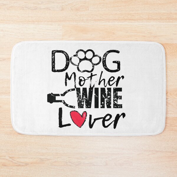 Artikelvorschau, Hund Mutter Weinliebhaber Distressed Red Heart entworfen und verkauft von Rabbitti.