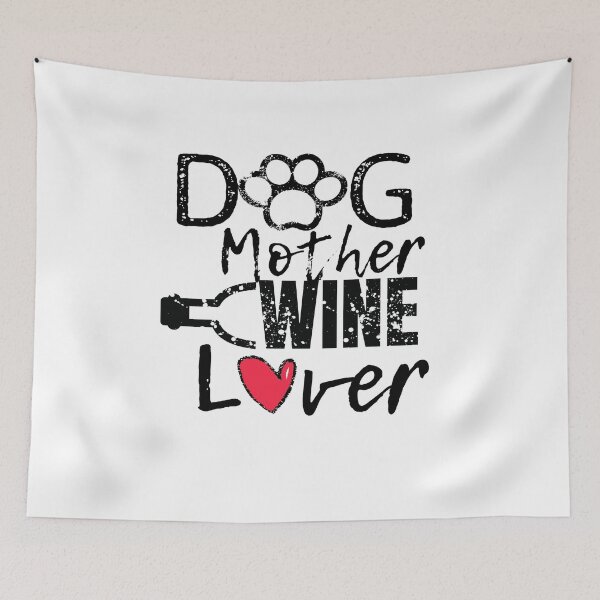 Item preview, Dog Mother Wine Lover Distressed Red Heart designed and sold by Rabbitti.
