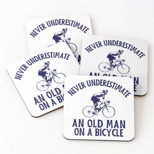 Item preview, Never underestimate an old man on a bicycle designed and sold by 2MdesignStore.