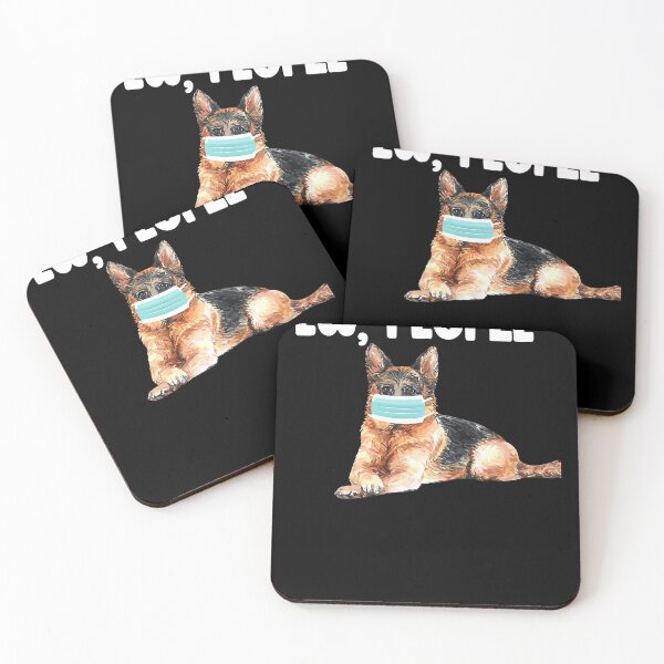 Item preview, Ew People German Shepherd Dog Wearing A Face Mask designed and sold by IanSummer53.