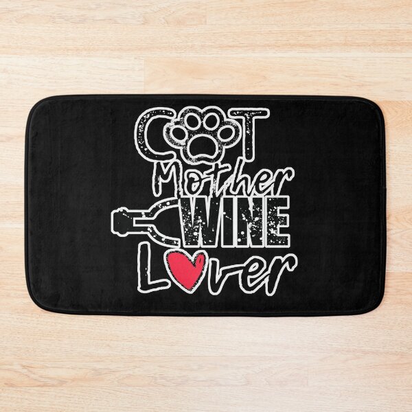 Artikelvorschau, Katzenmutter Weinliebhaber Distressed Red Heart entworfen und verkauft von Rabbitti.