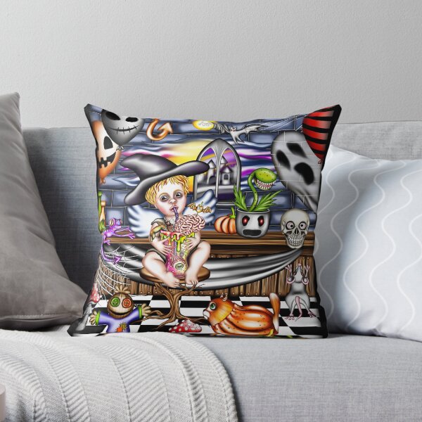 Halloween angel Throw Pillow