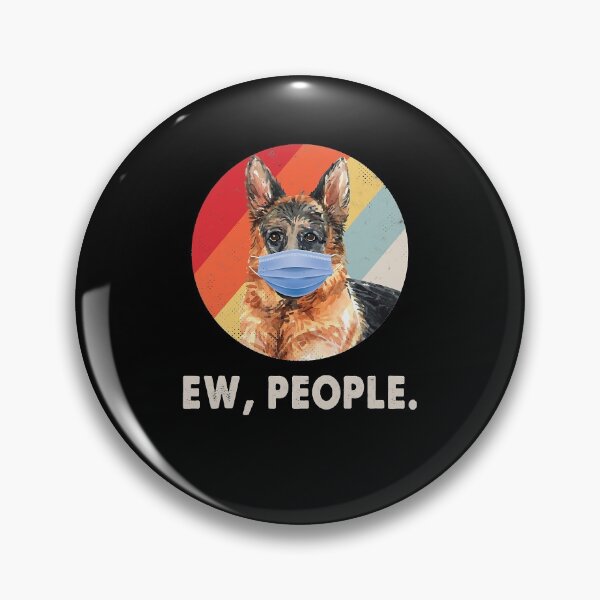 Item preview, Ew People German Shepherd Dog Wearing Face Mask Retro designed and sold by IanSummer53.