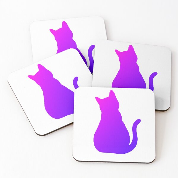 Artikelvorschau, Katzen-Silhouette - Lila bis Rosa entworfen und verkauft von mikaylawiser.