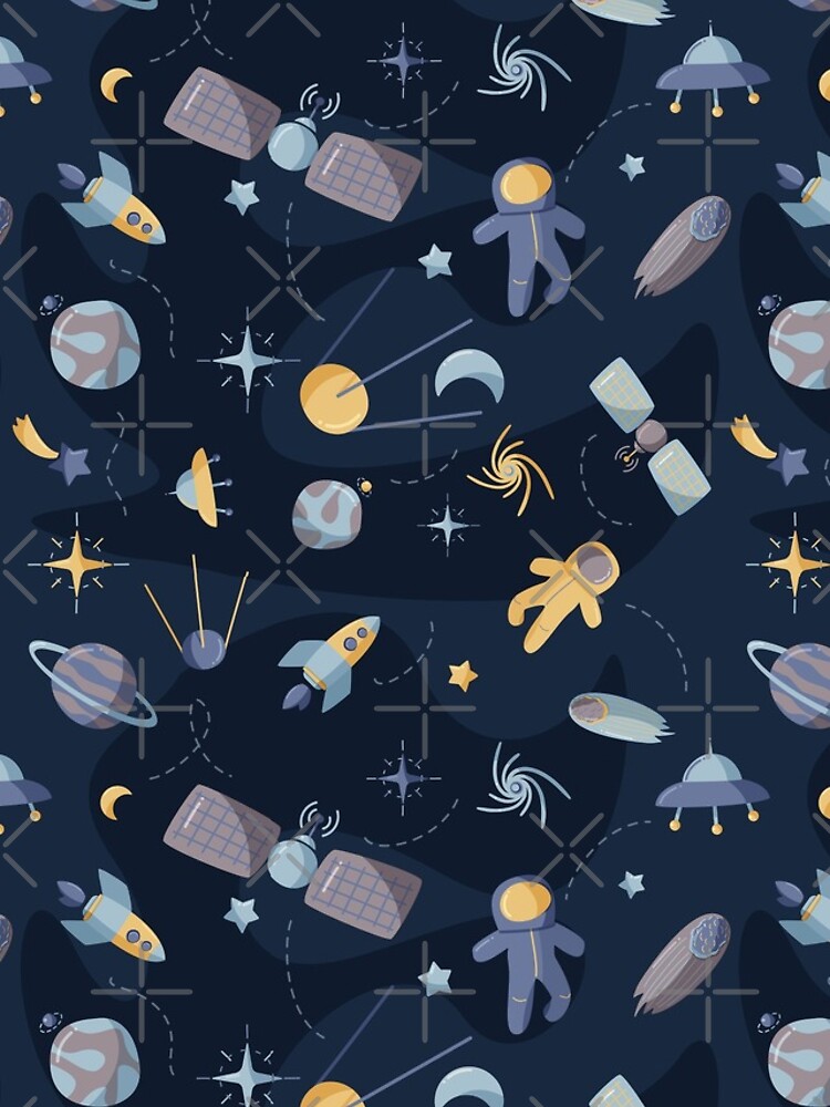 Thumbnail 4 of 4, iPhone Case, Floating Astronauts In Space Pattern designed and sold by SwePattern.