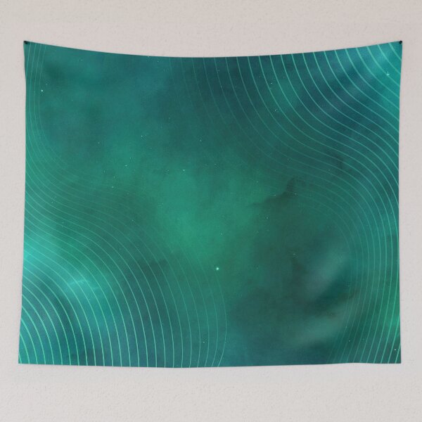 Item preview, Green Sound Waves Pattern designed and sold by Christof  Hall.