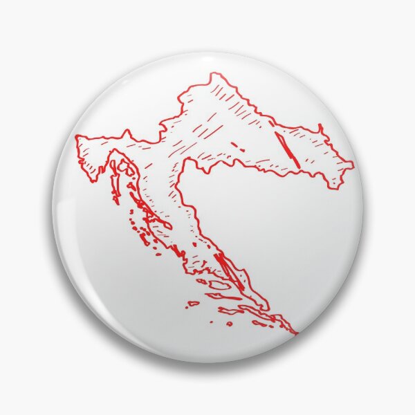 Item preview, Red Map of Croatia designed and sold by designsbydiana7.
