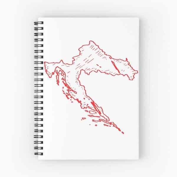 Item preview, Red Map of Croatia designed and sold by designsbydiana7.