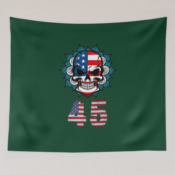 Item preview, Pro Trump American Flag Skull 45th President Psychedelic designed and sold by trendo.