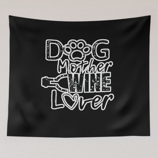 Item preview, Dog Mother Wine Lover Distressed designed and sold by Rabbitti.