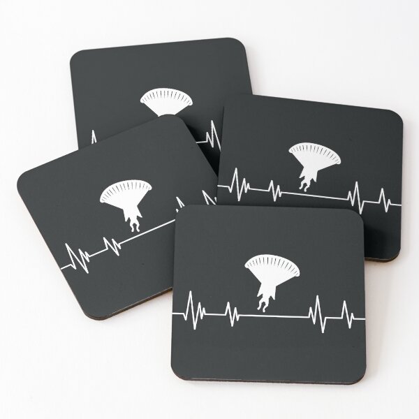 Item preview, Heartbeat skydiving - parachuting, Skydivers gift Parachute Jump Heartbeat, designed and sold by ELmezz.