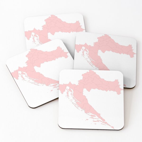 Item preview, Pink Map of Croatia designed and sold by designsbydiana7.