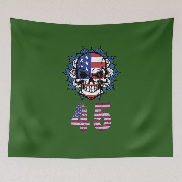 Item preview, Vintage Trump American Flag Skull 45th President Psychedelic designed and sold by trendo.