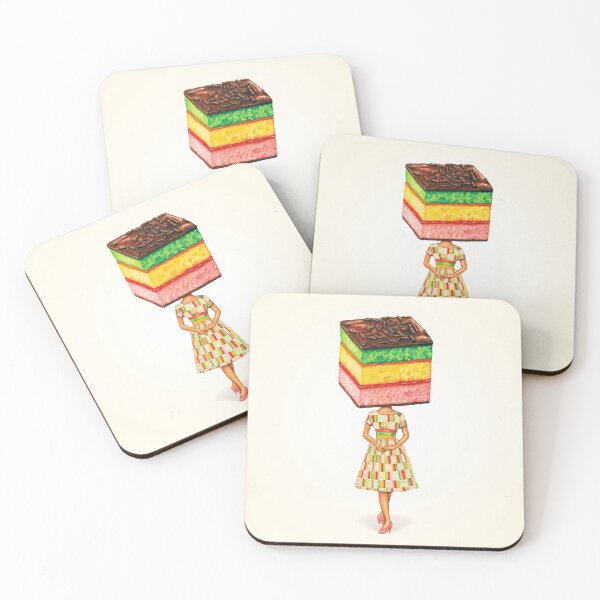 Item preview, Cake Head Pin-Up: Italian Rainbow Cookie designed and sold by Kelly  Gilleran.