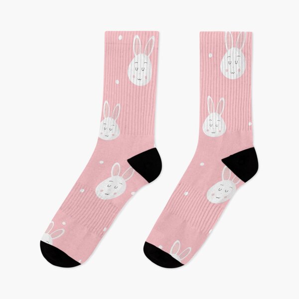 Item preview, Cute bunny vector pattern with a light pink background.  designed and sold by Victoria Riabov.