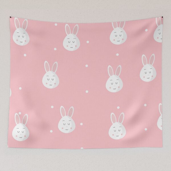 Item preview, Cute bunny vector pattern with a light pink background.  designed and sold by Victoria Riabov.