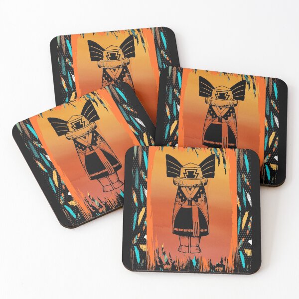 Item preview, Kachina-Native American Doll Symbol With Tribal Pattern Border designed and sold by handsoftime2020.
