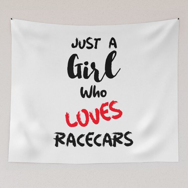 Item preview, Just A Girl Who Loves Racecars designed and sold by DiscGolfTees.