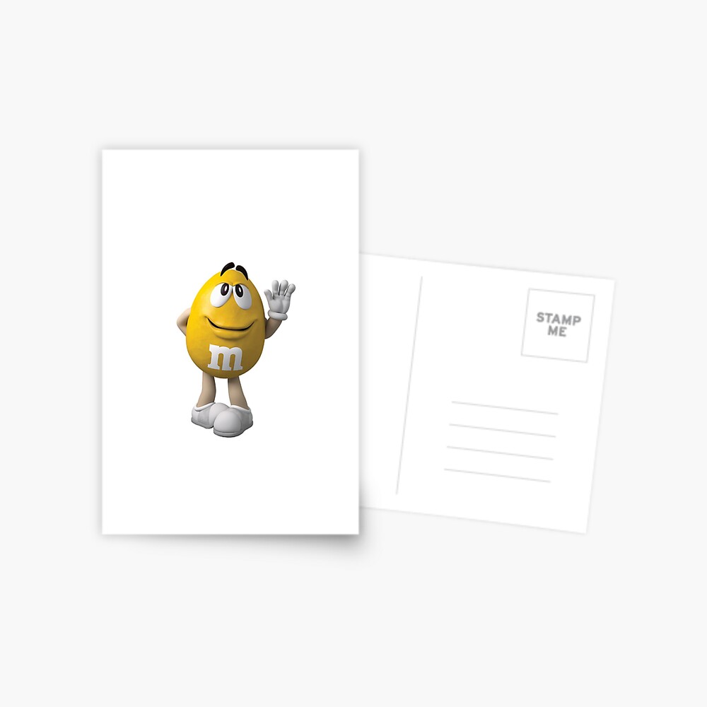 YELLOW M&M DECAL / STICKER 34