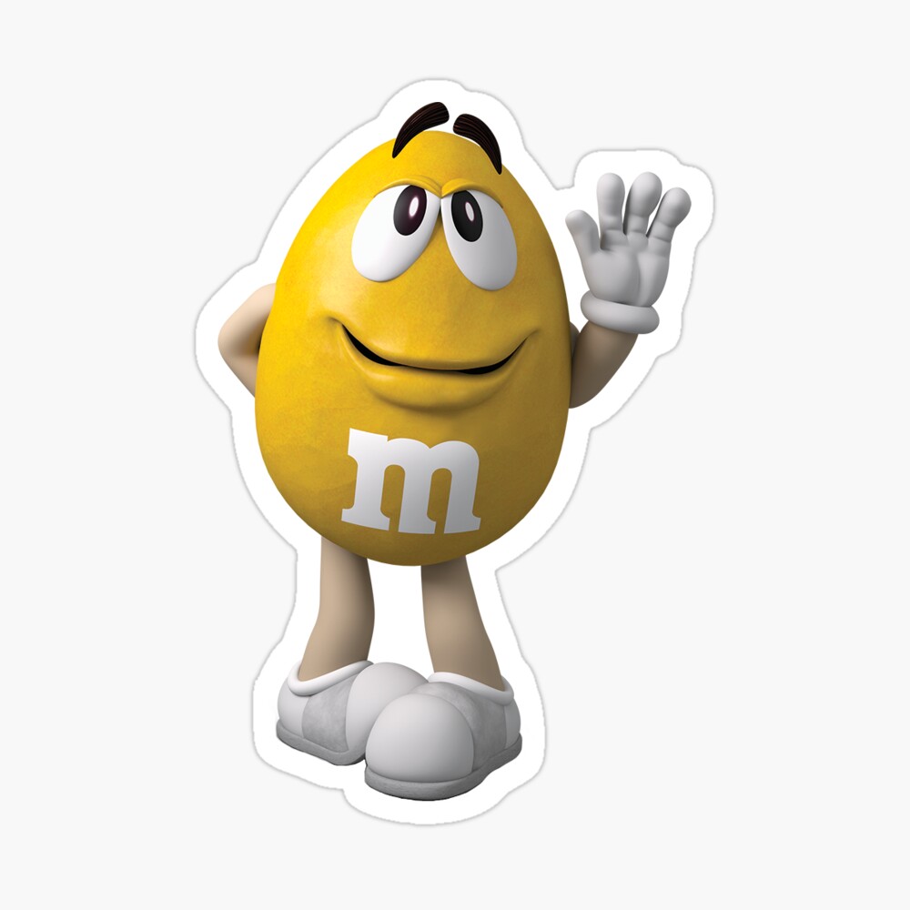  Yellow M&M Sticker - Sticker Graphic - Auto, Wall