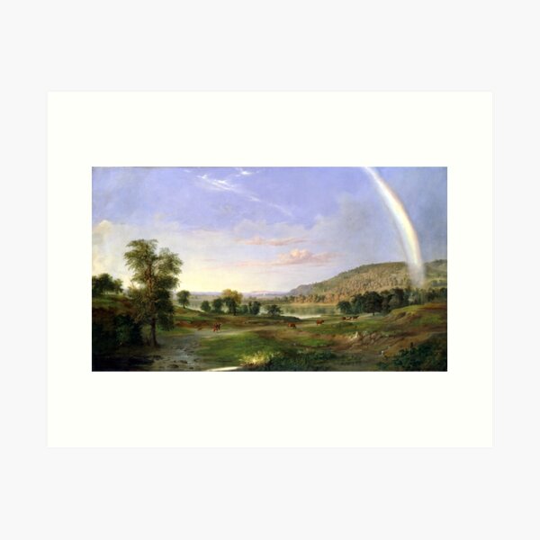 Robert S. Duncanson Landscape with Rainbow Art Print