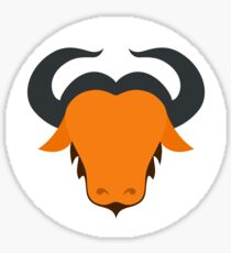 Modern GNU Logo by 0rax0 Sticker