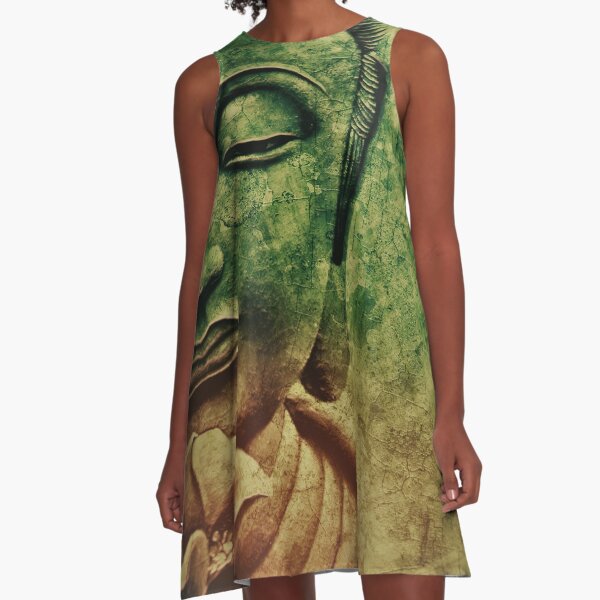 Buddha Head 2 A-Line Dress