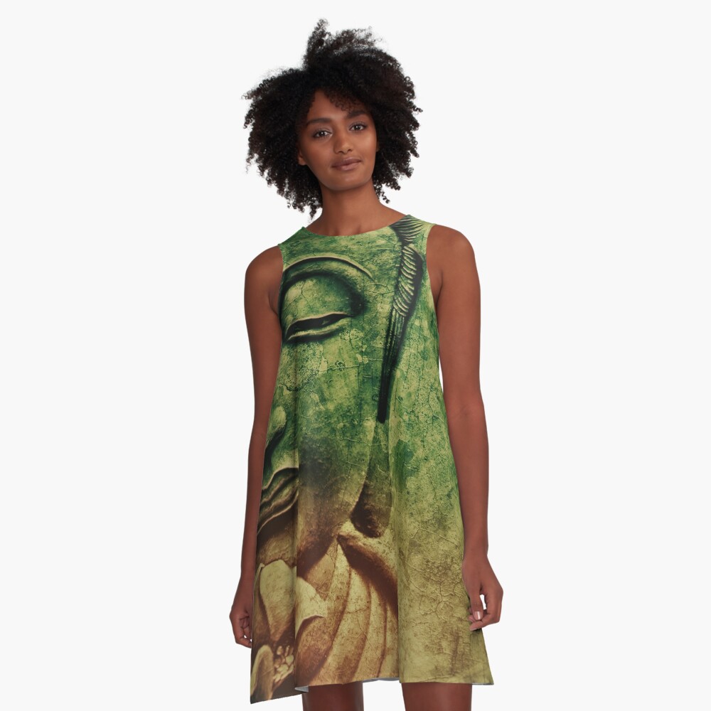 Buddha Head 2 A-Line Dress