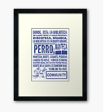 La Biblioteca Rap - Community Framed Print
