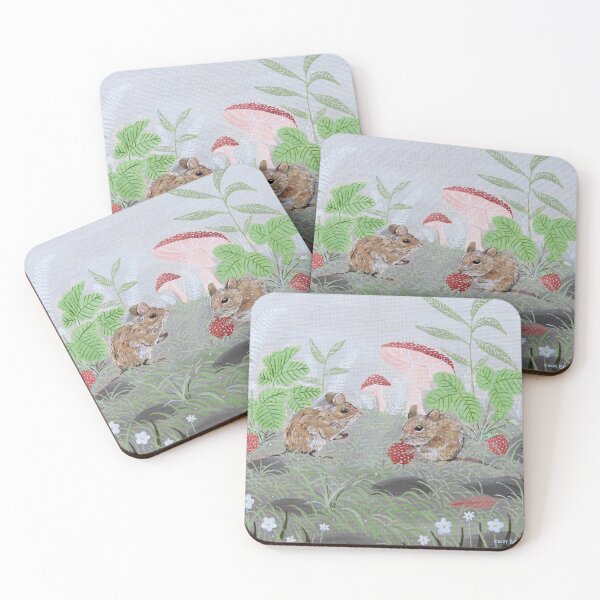 Item preview, Mice by the Strawberry Field designed and sold by CindysArtStudio.
