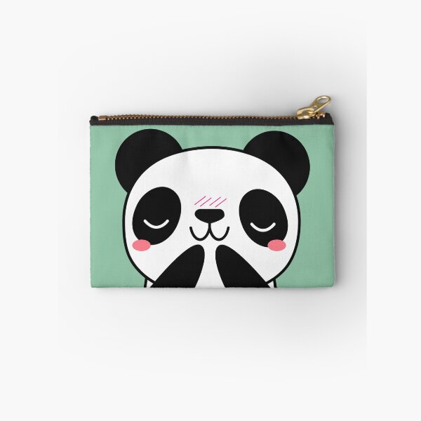 Item preview, Shy Panda Face (Green) designed and sold by Hedda Young.