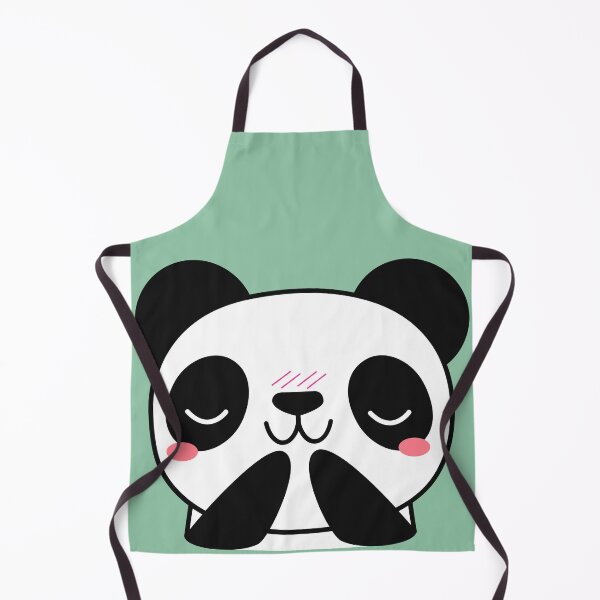 Item preview, Shy Panda Face (Green) designed and sold by Hedda Young.