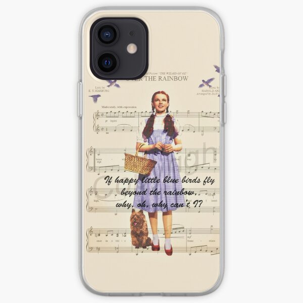 song sheet music over the rainbow print digital art edit mysticladyart dorothy shoes red mask print iPhone Soft Case