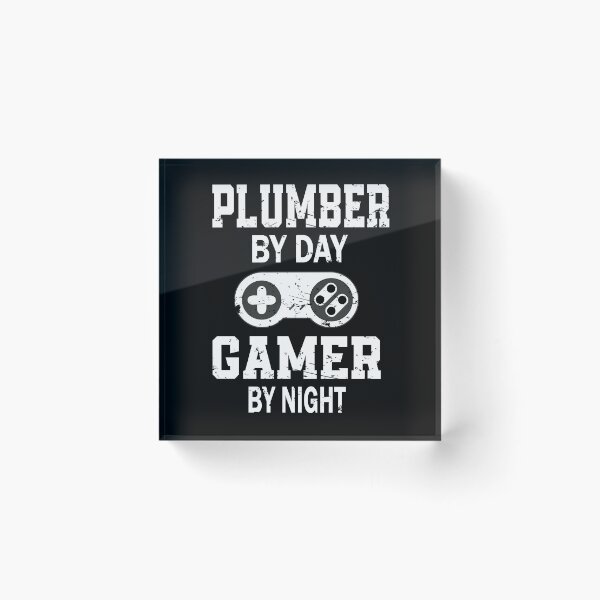 Item preview, Plumber by day gamer by night designed and sold by YAHIA-14.
