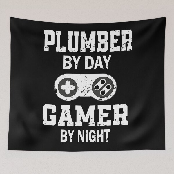 Item preview, Plumber by day gamer by night designed and sold by YAHIA-14.
