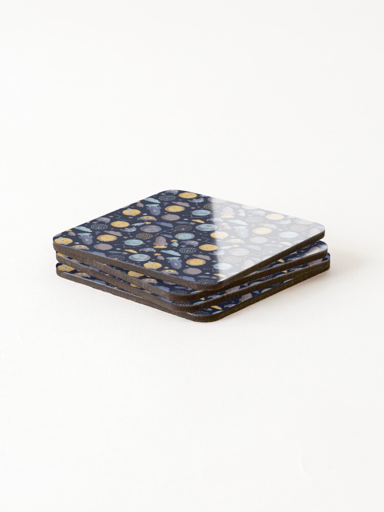 Thumbnail 4 of 5, Coasters (Set of 4), Space Pattern designed and sold by SwePattern.