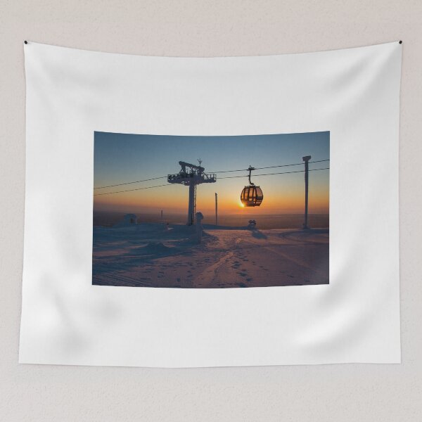 Item preview, Cable Car Passes Setting Sun, Yllas, Finland designed and sold by dvlcom.